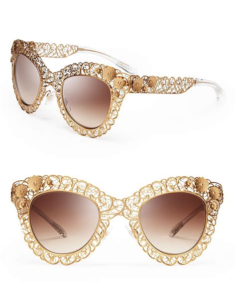 echt gouden zonnebril dolce gabbana|Women's designer sunglasses: cat eye, floral .